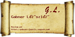 Gabner László névjegykártya