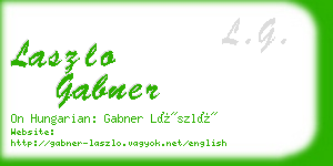 laszlo gabner business card